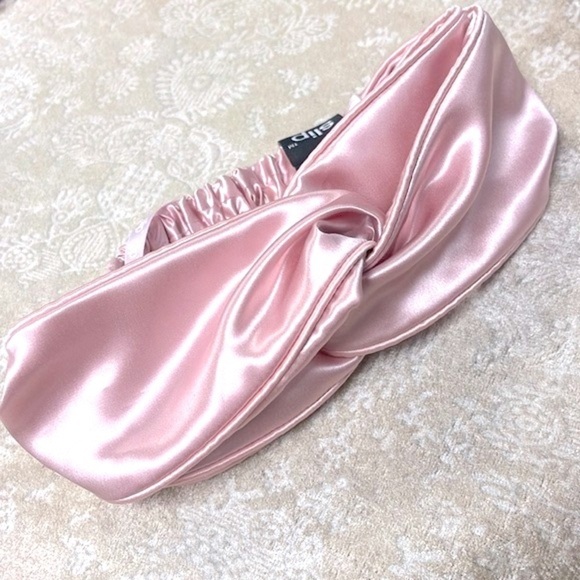 Brand New Slip Pure Silk Pale Pink Mulberry Twist Knot Headband for Hair - Picture 12 of 14